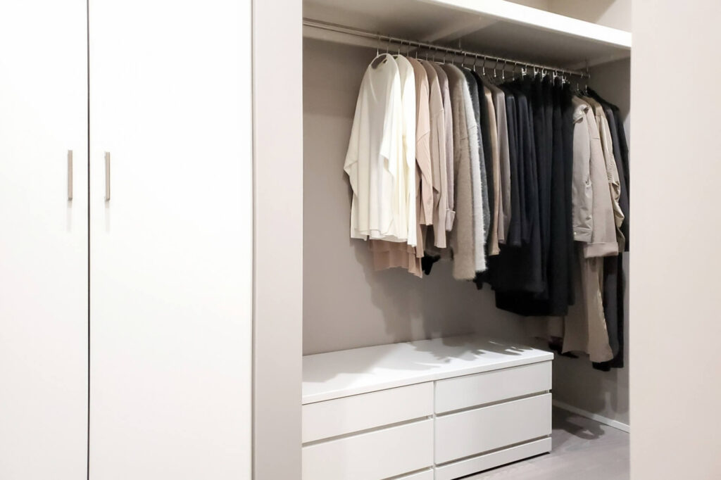 7割収納のクローゼット