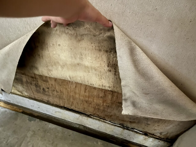 クロスをめくるとカビ